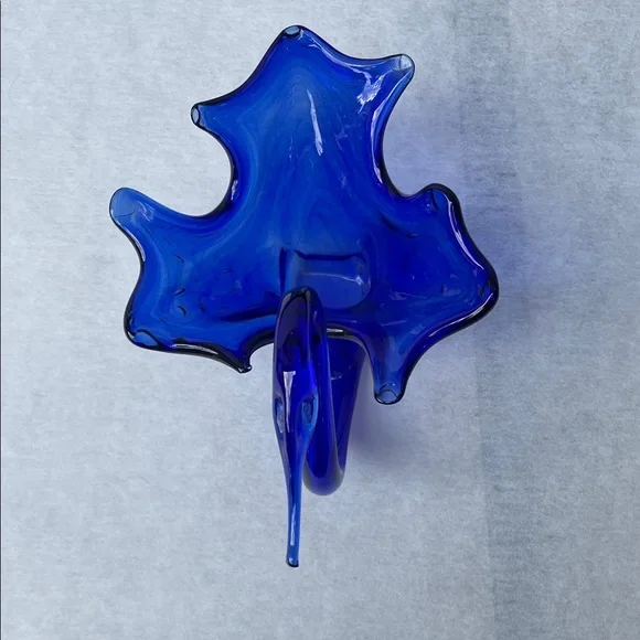 Artisan Cobalt Glass Swan Figurine - Picture 2 of 5